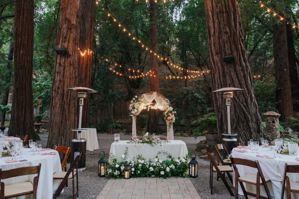 Deer Park Villa wedding reception tables and celebration setting.